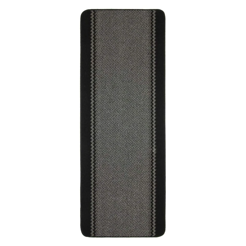 Image of THE RUGS Washable Designer Rugs & Mats Lined Bordered Design in Black 116Bl Size: 133cm x 190cm Black Unisex 133cm x 190 cm