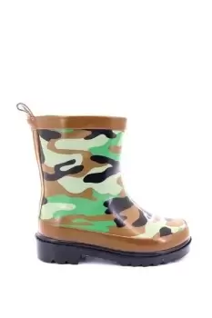 Image of Camouflage Print Wellingtons