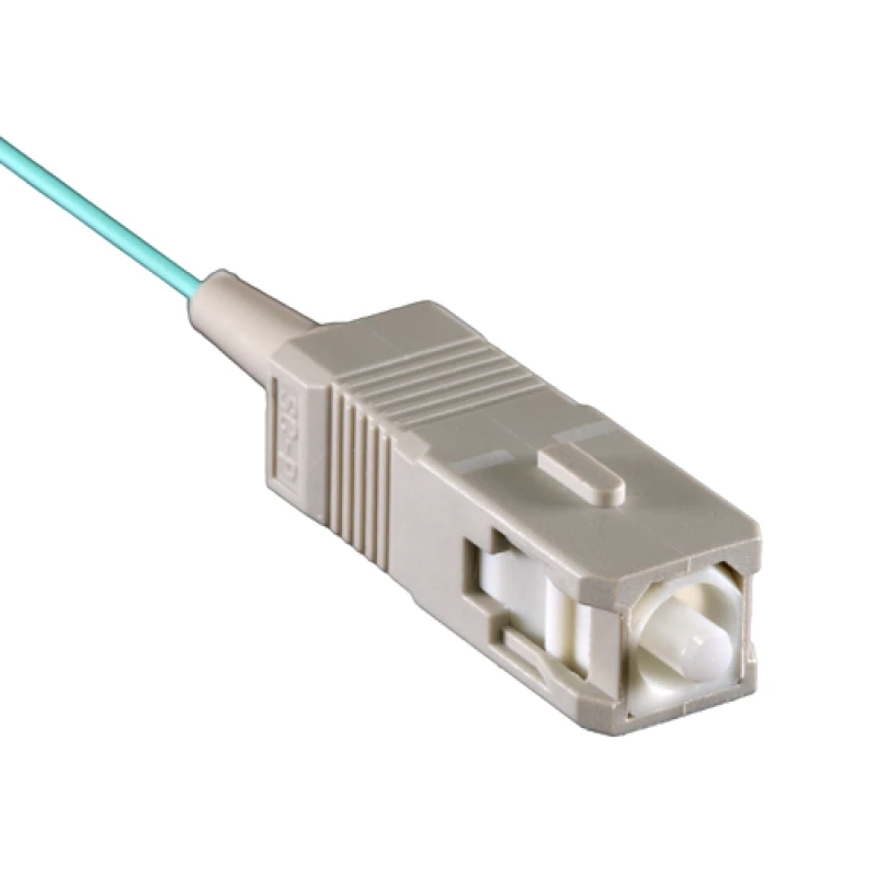 Image of Cablenet 1m OM4 50/125 SC Pigtail Aqua Fibre Pigtail 900um