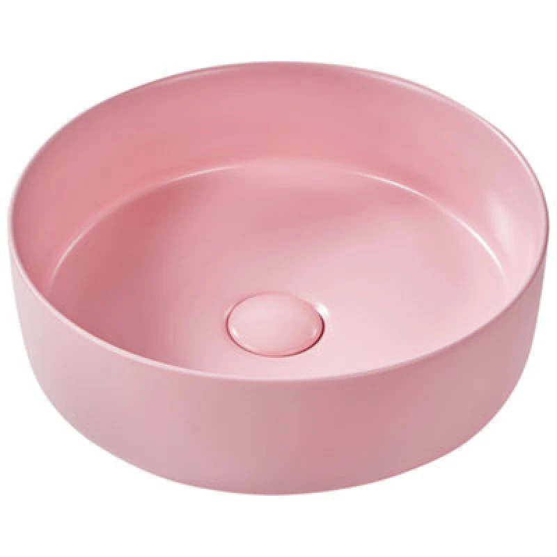 Image of Beliani Countertop Basin Gudar 370 mm Ceramic Pink