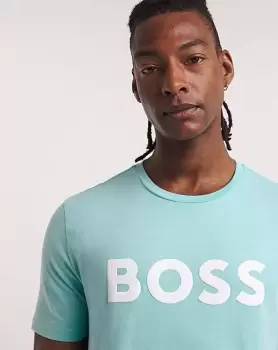 Image of BOSS Blue Bold Logo T-Shirt