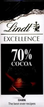 Image of Lindt Excellence 70% cocoa by Chocoladefabriken Lindt Sprngli AG