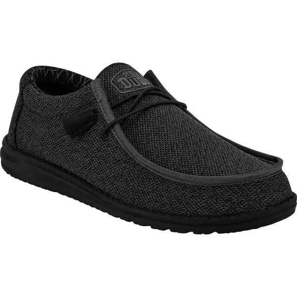 image of Hey Dude Mens Wally Sox Slip On Trainers Shoes - UK 12 Black male GDE2663TOT12