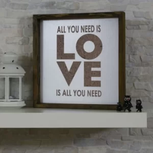 Image of KZM008 Brown White Decorative Framed MDF Painting