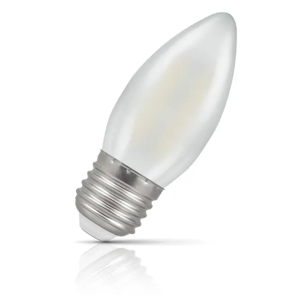 Image of Crompton Lamps LED Candle 2.5W E27 Dimmable Filament Warm White Pearl (25W Eqv)