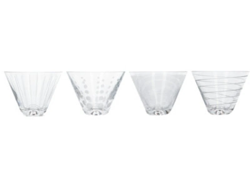 Image of Mikasa Cheers Set of 4 Stemless Martini