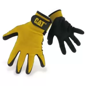 Image of CAT Workwear Mens Workwear 17416 Nitrile Coated Adjustable Cuff Gloves Large