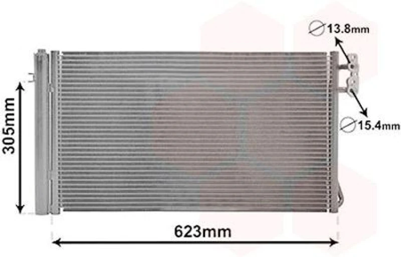 Image of VAN WEZEL Air conditioning condenser VAN WEZEL 06005296