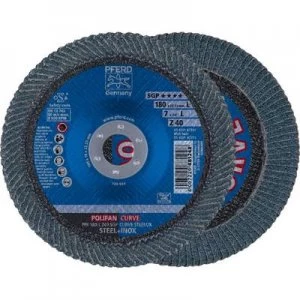 image of PFERD 67689095 POLIFAN-serrated washer PFR 180-L Z40 SGP CURVE STEELOX Diameter 180 mm 10 pc(s)