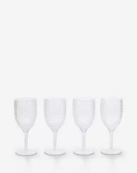 Image of Fete Diamond Set of 4 Wine Glasses