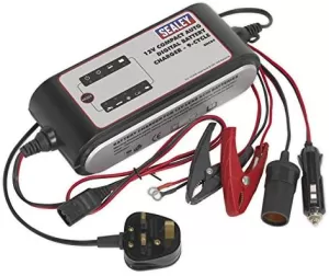 Image of Genuine SEALEY SMC04 Compact Auto Digital Battery Charger - 9-Cycle 12V