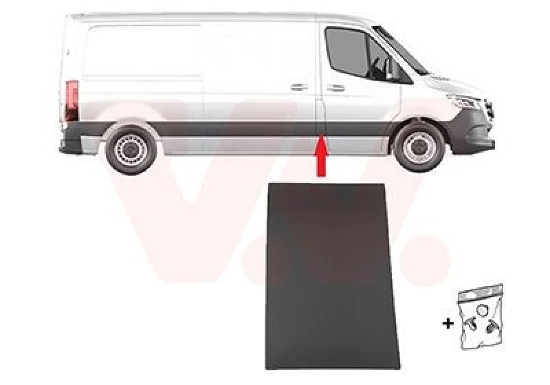 Image of VAN WEZEL Trim / Protective Strip, sidewall VAN WEZEL 2973416