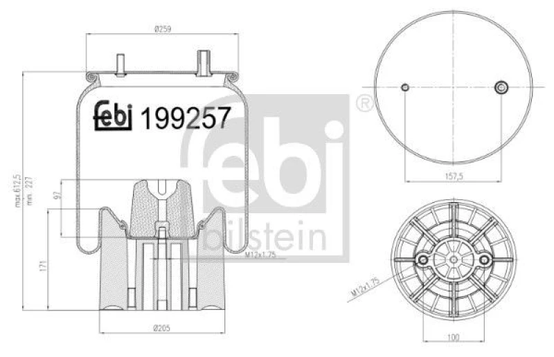 Image of Boot, air suspension FEBI BILSTEIN 199257