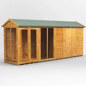 Image of 16X4 Power Apex Summerhouse Combi Including 6ft Side Store