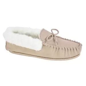 Image of Mokkers Womens/Ladies Emily Moccasin Slippers (7 UK) (Stone)