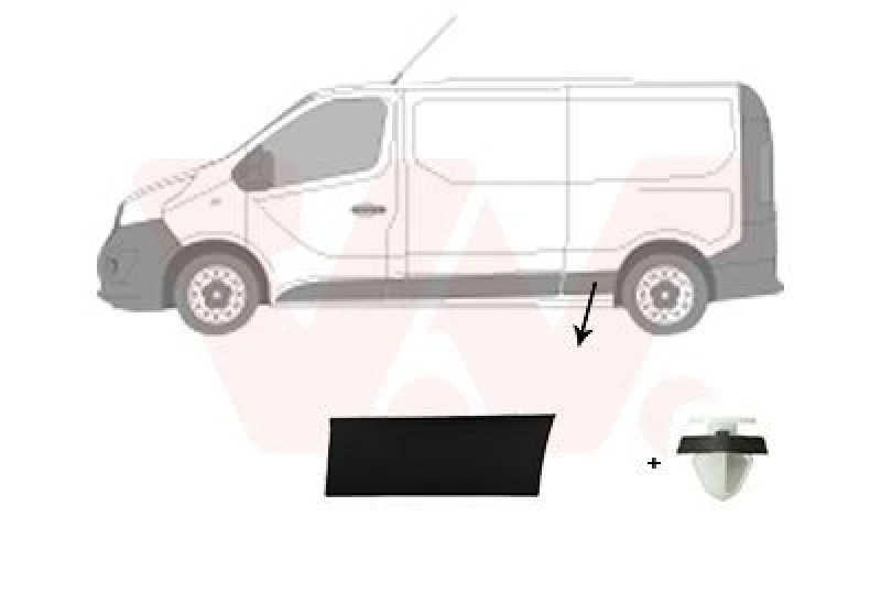 Image of VAN WEZEL Trim / Protective Strip, sidewall VAN WEZEL 4396427