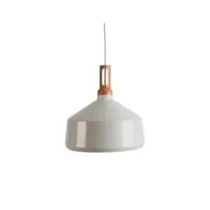 image of Petrich Dome Ceiling Pendant 1 Light Aluminium White