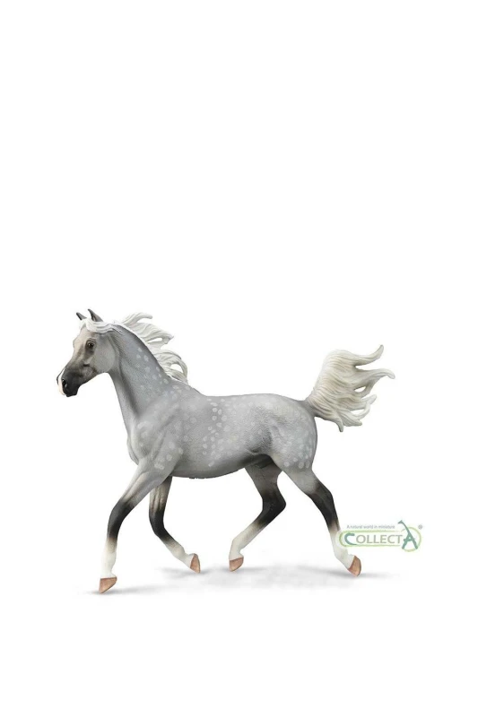 Image of CollectA Half Arabian Stallion Horse Toy Mid Grey unisex
