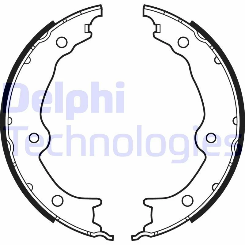 Image of DELPHI Brake Shoe Set DELPHI LS2130
