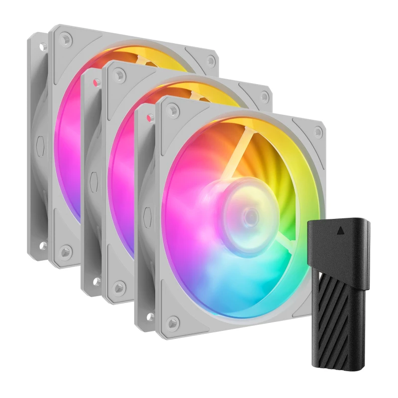Image of Cooler Master Cooler Master Mobius 120P ARGB White Edition 3 Pack Fan Kit MFZ-M2DW-243P2-R1