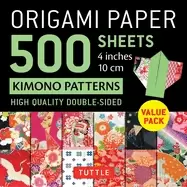 Image of origami paper 500 sheets kimono patterns 4 10cm tuttle origami paper doubl