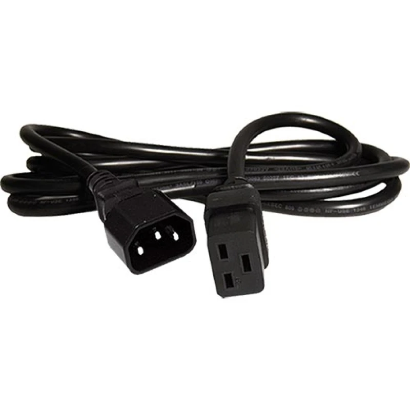 Image of Cablenet 1m IEC C14 - IEC C19 Black PVC 1.5mm Power Leads