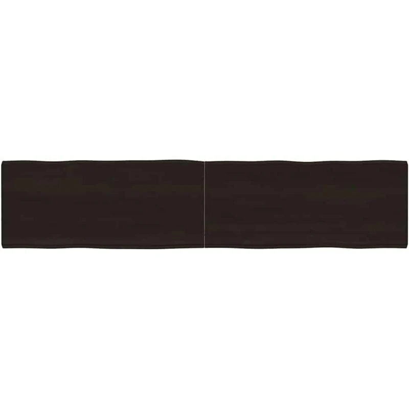 Image of Vidaxl Table Top Dark Brown 180X40X(2-4) Cm Treated Solid Wood Live Edge, Brown 364040