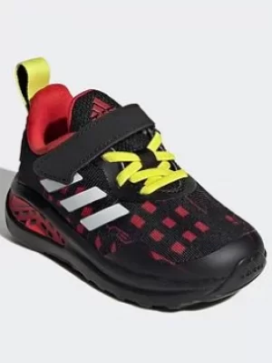 Image of adidas Marvel Super Hero Adventures Fortarun Shoes, Black/White/Red, Size 3