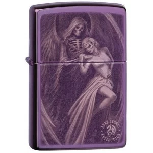 image of Zippo Unisexs Anne Stokes Dance with Death High Polish Purple Windproof Lighter