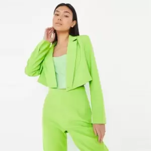 image of Missguided CROP BLAZER - Green