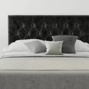 Image of Olivier Upholstered Headboard, Mirazzi Velvet, Black - Headboard 60cm Size King (150x200)