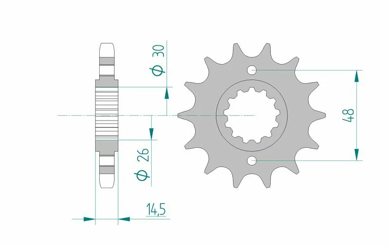 Image of AFAM Steel Standard Front Sprocket 20602 - 530