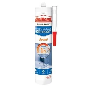 image of UniBond Anti Mould Speed White Kitchen & Bathroom Sealant 300ml