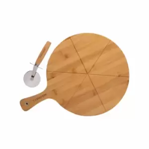 Image of Typhoon World Foods Pizza Board & Cutter Set