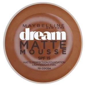 Image of Maybelline Dream Matte Mousse Foundation 70 Cocoa 10ml Brown
