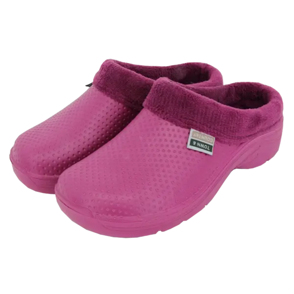 Image of Town & Country Fleecy Cloggies (Raspberry) Size 4