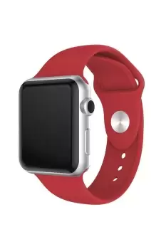 XQISIT Small Red Apple Watch 42 / 44mm Silicone Strap