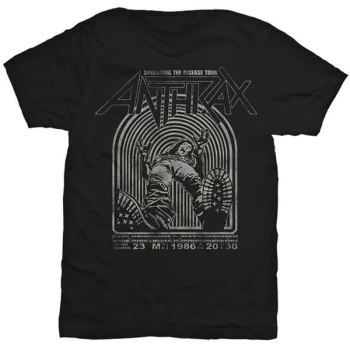 Image of Anthrax - Spreading the disease Unisex Large T-Shirt - Black