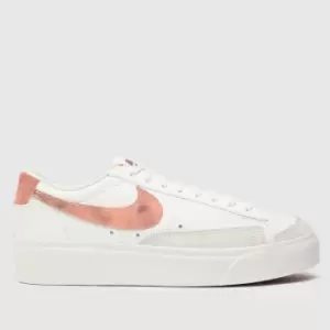 Image of Nike Wmns Blazer Lo Platform, Summit White/Arctic Orange-Canyon Rust, size: 3, Female, Trainers, DX8947-100