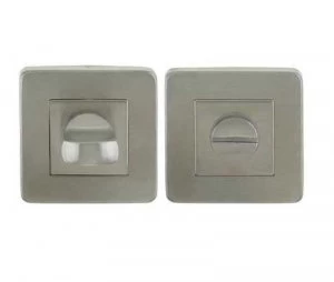 Image of LocksOnline Stainless Steel Square Bathroom Door Lock Set