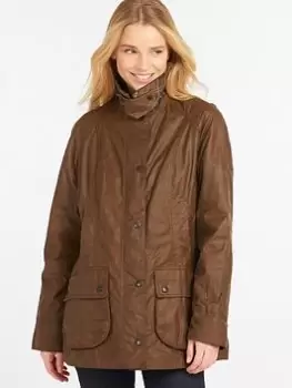 Image of Barbour Barbour Beadnell Wax Jacket -bark, Brown, Size 18, Women