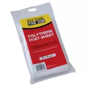 image of Fit For The Job 12' X 9' Polythene Dust Sheet- you get 20