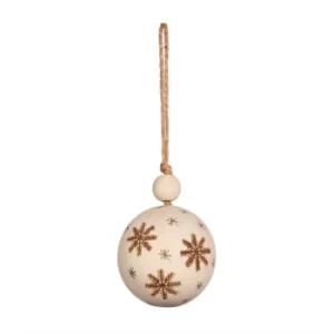 image of Snowflakes Wooden Bauble