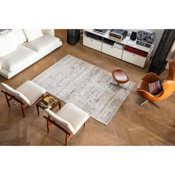 Image of Antiquarian 8894 USHAK TURKISHDELIGHT 140cm x 200cm Rectangle - Grey and Multicoloured