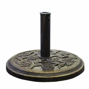 image of Hadley 38mm-48mm Patio Rose Design Cast Iron Effect Parasol Base