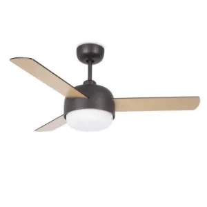 image of Klar 2 Light Copper Ceiling Fan Brown, E27