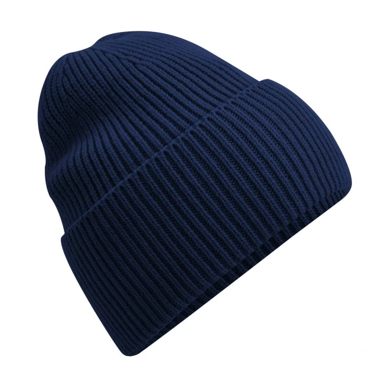 Image of Beechfield Beechfield Men Cuffed Oversized Beanie in Navy Navy One Size Male 5063238184626