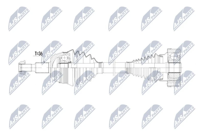 Image of NTY Drive shaft NTY NPW-AU-087