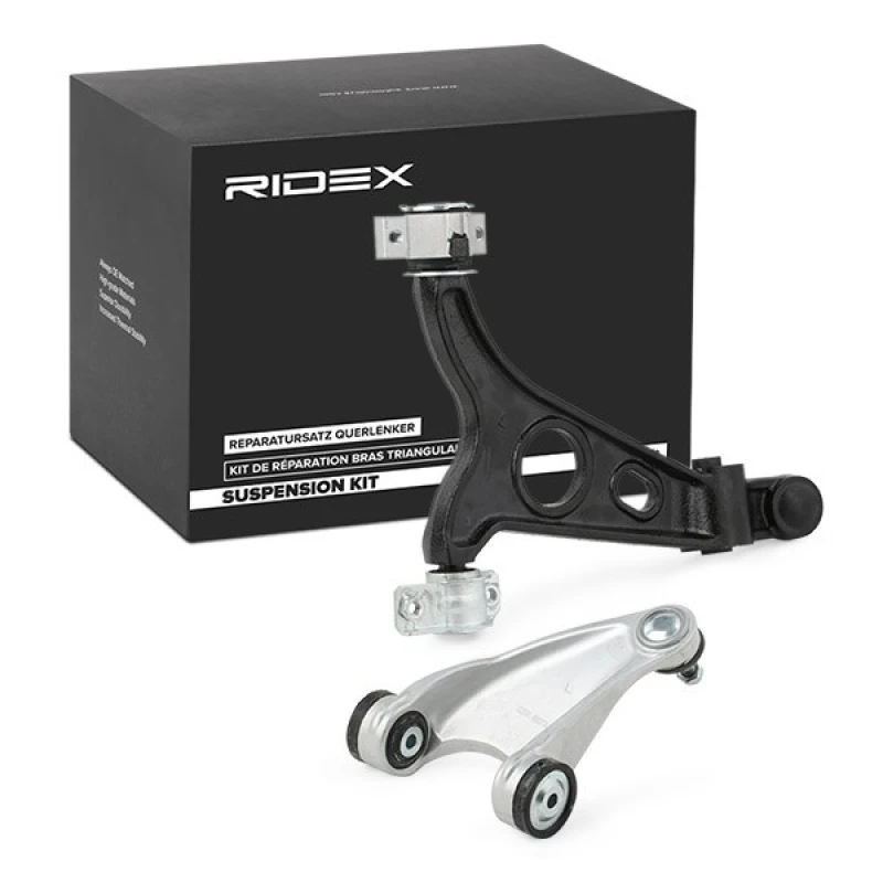 Image of RIDEX 772S0623 Control arm repair kit with rubber mount, Front Axle, Control Arm Suspension Kit (772)