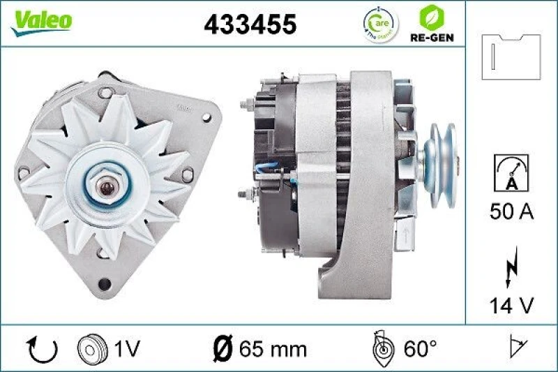 Image of Alternator VALEO 433455